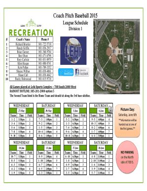 Fillable Online lehi-ut League Schedule Fax Email Print - pdfFiller