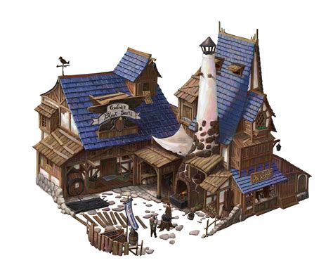 Medieval Black Smith House on Beach