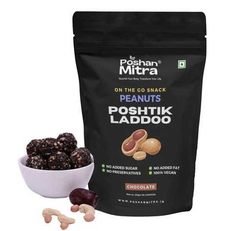 POSHAN MITRA Peanuts & Chocolate Poshtik Laddoos | Healthy Laddoo ...