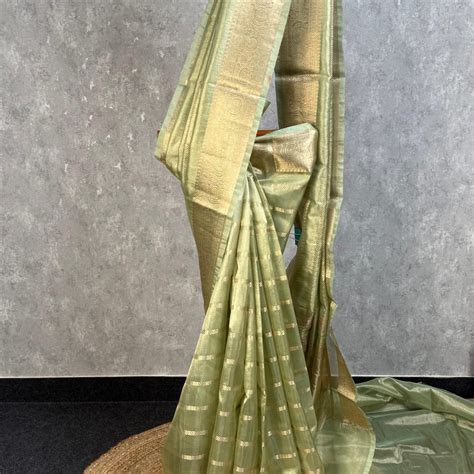 SEMI TISSUE ORGANZA BANARASI SAREE – Itiha