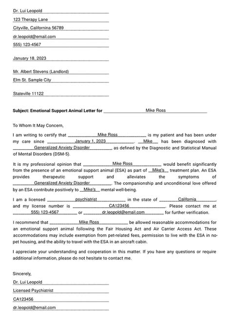 ESA Letter Arkansas & Example | Free PDF Download