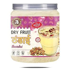 Brew Lab Natural Dry Fruit Thandai Powder With Rose Essence Instant ...