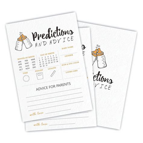 YKYENR Popin Bottle Baby Shower Game Cards，30 Prediction India | Ubuy