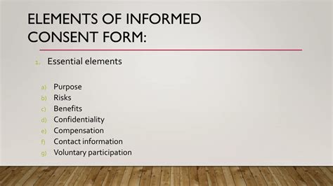 PPT - Understanding Informed Consent Process and Procedures