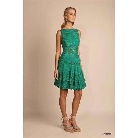 crochet dress green