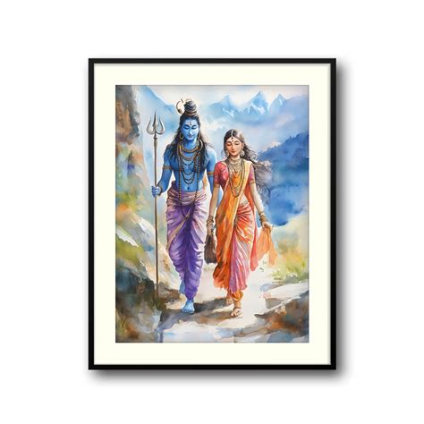 Shop Art |Lord Shiv & Goddess Parvati| Vastu Wall Art | RareMango