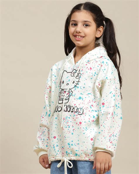 Hello Kitty Printed Oversized Hoodie For Kids Girls – Kidsville