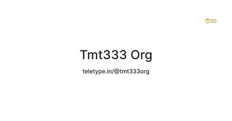 Tmt333 Org — Teletype