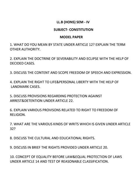 Notes on jurisprudence - LL (HONS) SEM - IV SUBJECT- CONSTITUTION MODEL ...
