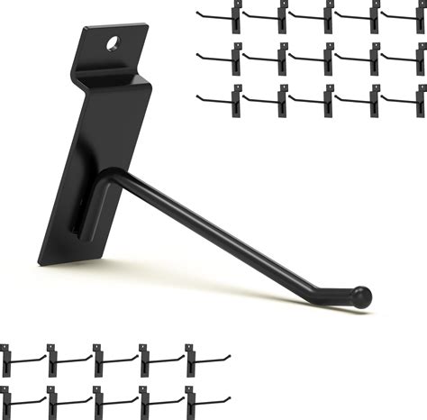 Amazon.com: ZOEYES 32 PCS 4 inch Slatwall Hooks, Metal Display Panel ...