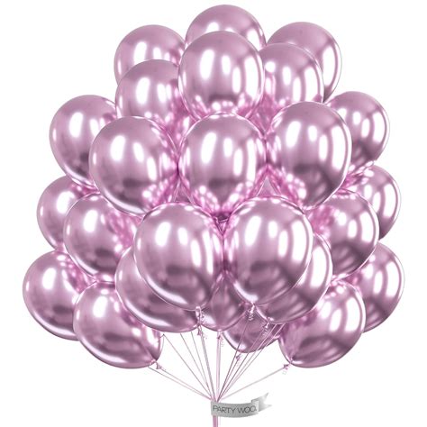 Baraky Pink Purple Balloons, 50 pcs 12 Inch Metallic Pink Purple ...