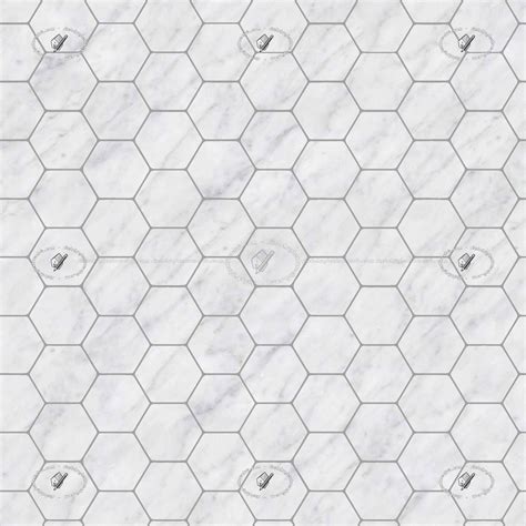 Hexagonal white marble floor tile texture seamless 1 21126