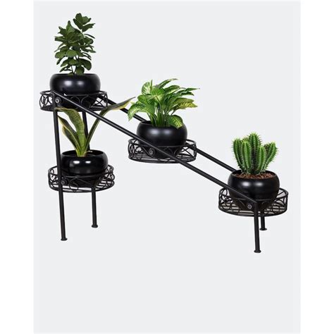 Buy Homesake 4 Tier Ladder Plant Stand Rack Shelf Black Online
