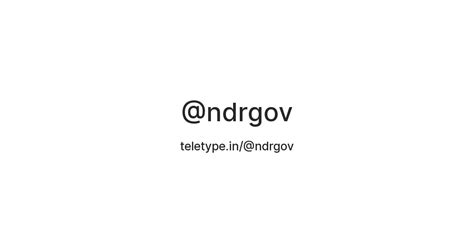 @ndrgov — Teletype