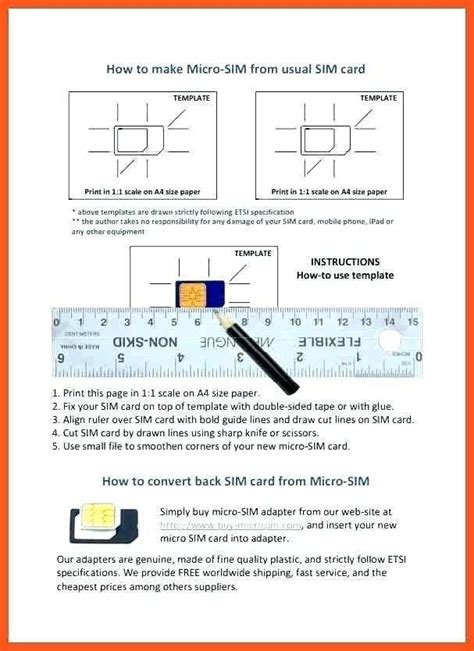 Image result for Sim Card Cut Template