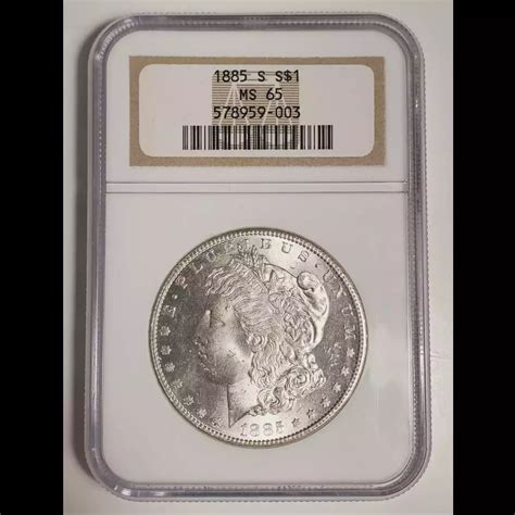 1885-S Morgan Silver Dollar NGC MS-65 (White!) - Bob Paul Rare Coins
