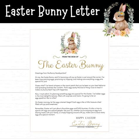 Printable Easter Bunny Letter to Child - Mom. Wife. Busy Life.