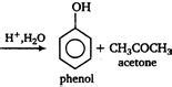Phenol is manufactured from hydrocarbon on air oxidation followed by ...