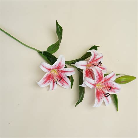 Pink & White Oriental Lily Artificial Flower Stem – The Decor Circle