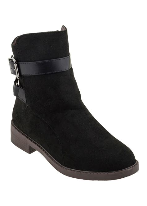 Get Buckle & Zip Detail High Ankle Boots at ₹ 1799 | LBB Shop