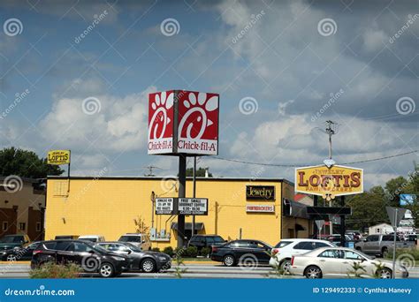 Chick-fil-a Restaurant on a Busy Street Editorial Stock Photo - Image ...