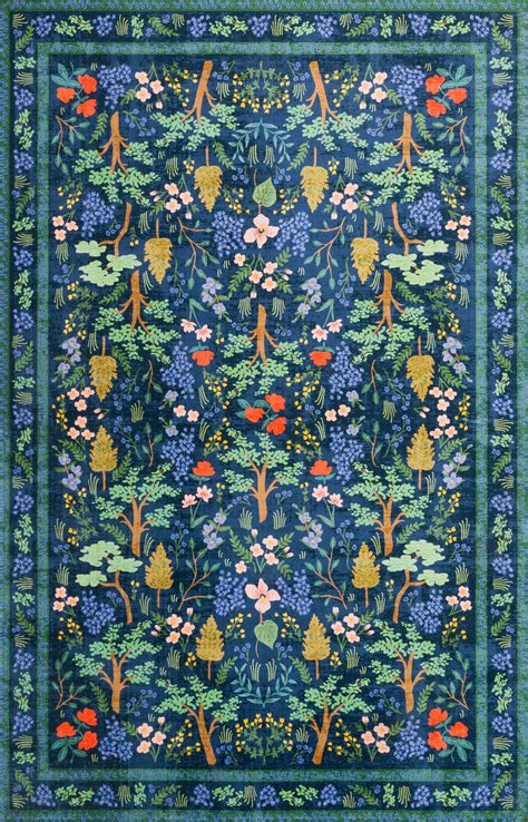 Rifle Paper Co. x Loloi Jardin Rug | Navy | Huck & Peck