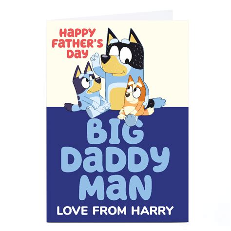 Buy Personalised Bluey Father's Day Card - Big Daddy Man for GBP 2.99 ...