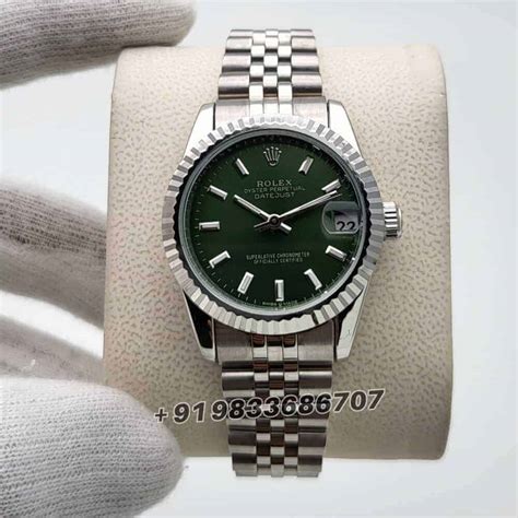 Rolex Datejust Mint Green Women's Swiss Watch