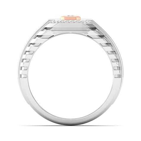 Zihan - 1/5 Ctw. Platinum Gold Men's Ring