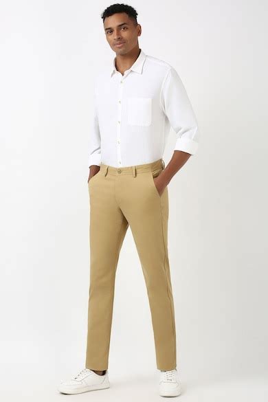 Buy Men Beige Solid Super Slim Fit Trousers Online - 39687828 | Peter ...