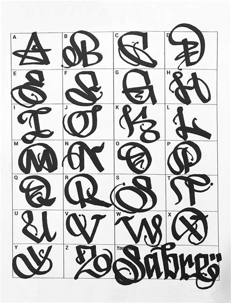 Printable Graffiti Letters