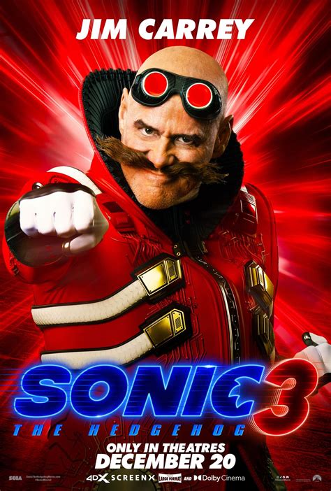 Sonic the Hedgehog 3: Jim Carrey On Shadow Plus 17 Character Posters