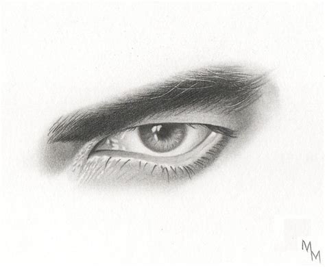 eye drawing man