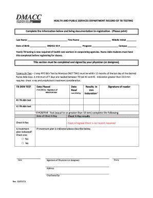 Fillable Online go dmacc TB Testing - Des Moines Area Community College ...