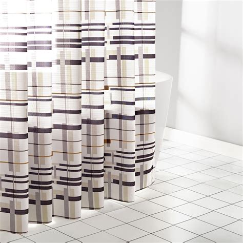 13-Piece Vinton Grey Striped Shower Curtain Set, 70x72