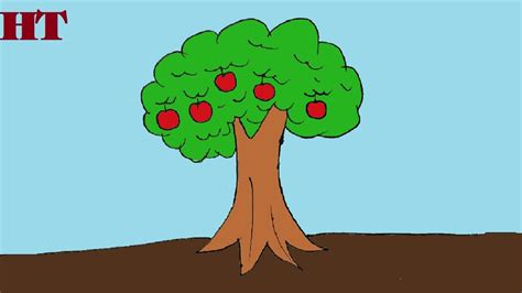 Image result for Simple Apple Tree Drawing