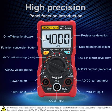 Buy ANENG V01B 4000 Counts Digital Multimeter Comprobador Automotive ...