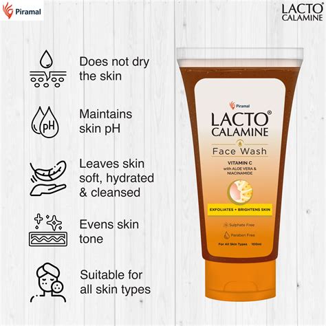 Buy Lacto Calamine Vitamin C Face Wash with Aloe Vera & Niacinamide ...