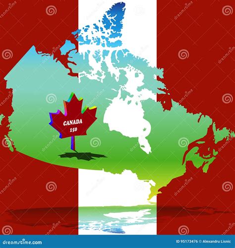 Canada Temperature Map stock vector. Illustration of cartography - 95173476