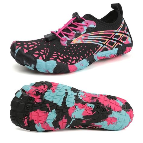 Stepedia Womens Mens Water Shoes, Barefoot Aquatic Sports Shoes, Black ...