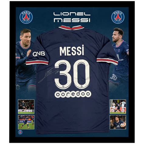 Soccer – Lionel Messi Signed & Framed PSG Jersey | Taylormade ...