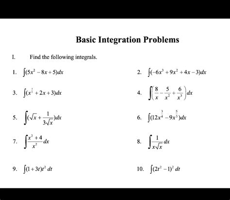 Simple Integration Questions 的图像结果