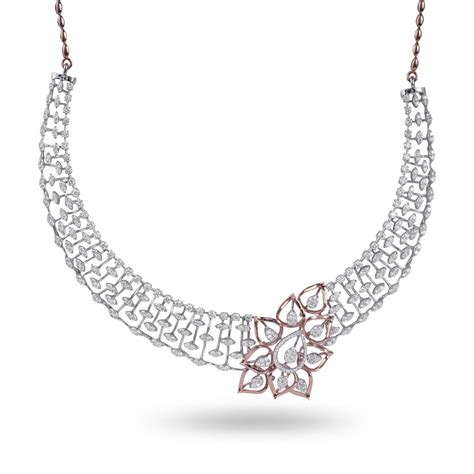 Designer Floret Diamond Necklace Set