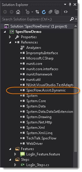 SpecFlow Assist Dynamic Table 的图像结果