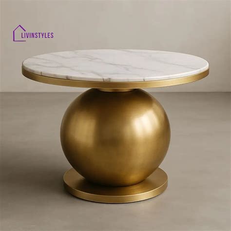 Bronislava Stainless Steel Gold Finish Coffee Table for Living Room ...