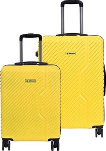 WROGN Vivid Light-Weight & Durable Polycarbonate Yellow Hard Luggage ...