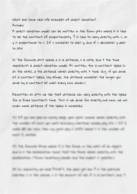 Image result for Direct Variation Real Life Examples