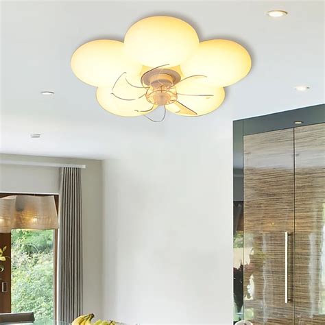 LED Ceilling Light 50 cm Dimmable Ceiling Fan Metal Acrylic Ceiling ...