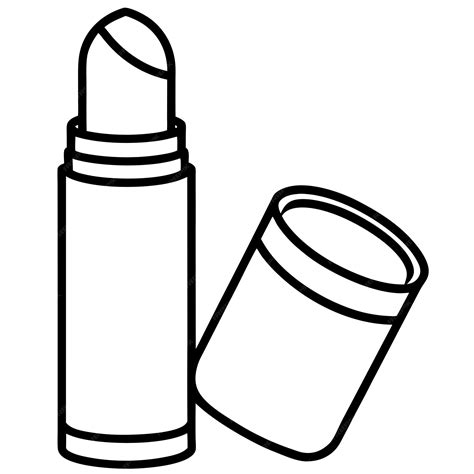Lip balm outline coloring book page line art drawing | Premium AI ...