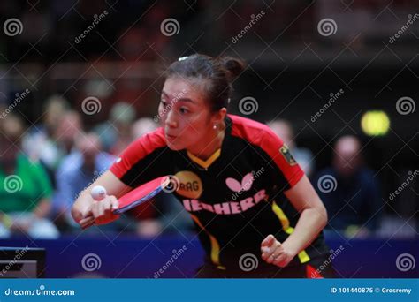 HAN Ying from Germany Backhand Editorial Image - Image of spin, table ...